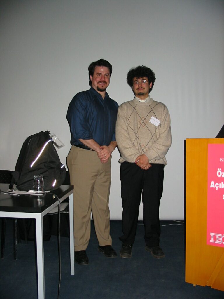 With Ian Murdock, founder of Debian